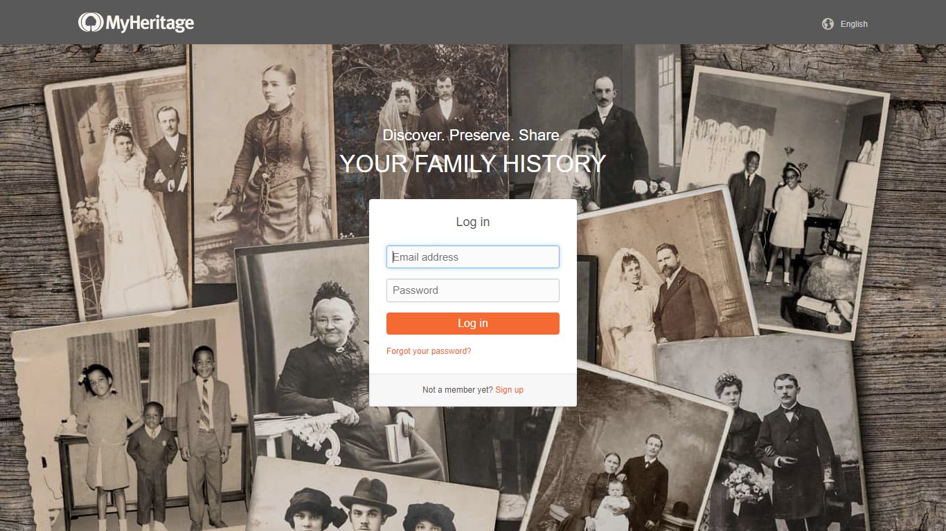 Log in - MyHeritage